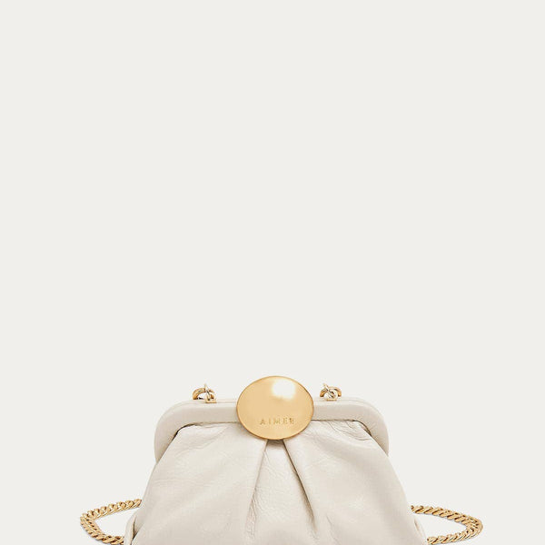 Full Circle Micro Crossbody: Chalk Crinkle