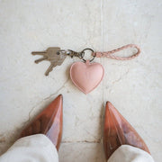 Puffy Heart Keychain - Pink