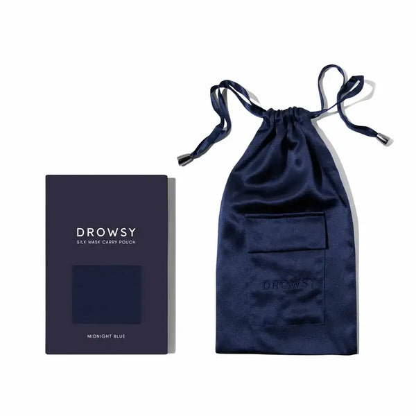 Midnight Blue Silk Carry Pouch
