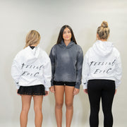Feeling Epic Acid Wash Hoodie – White + Black Edition