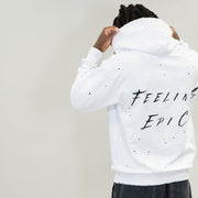 Feeling Epic Acid Wash Hoodie – White + Black Edition