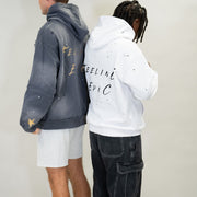 Feeling Epic Acid Wash Hoodie – White + Black Edition