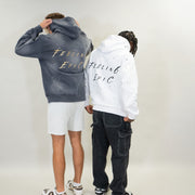Feeling Epic Acid Wash Hoodie – Gray + Gold Edition