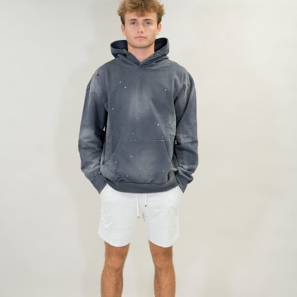 Feeling Epic Acid Wash Hoodie – Gray + Gold Edition
