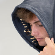 Feeling Epic Acid Wash Hoodie – Gray + Gold Edition