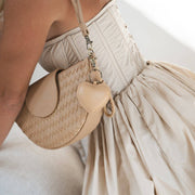 Puffy Heart Keychain - Sand