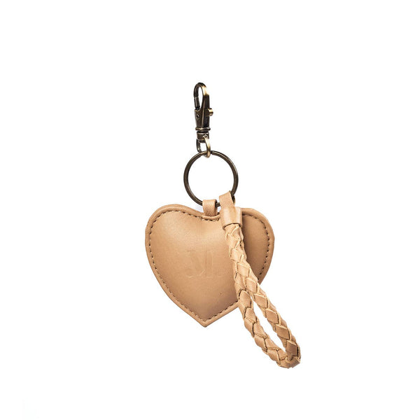 Puffy Heart Keychain - Sand