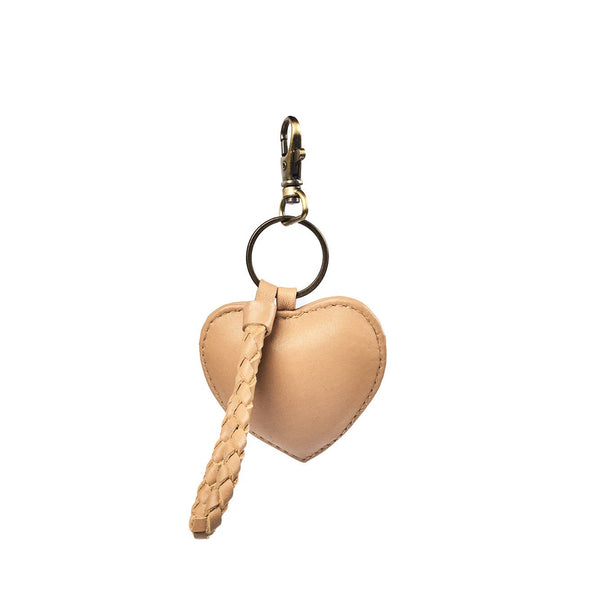 Puffy Heart Keychain - Sand