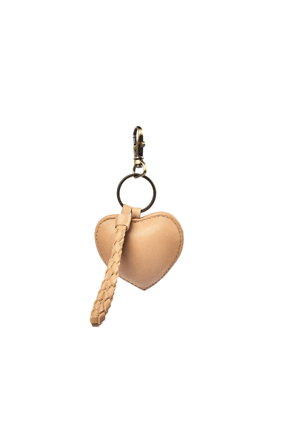 Puffy Heart Keychain - Sand