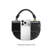 Esther Black Recycled Vegan Leather Crossbody Bag