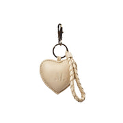 Puffy Heart Keychain - Bone